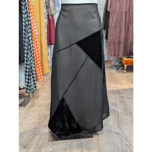 Sheer Velour Asymmetrical Skirt